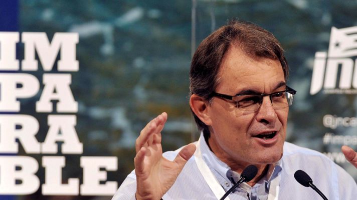 Telediario 1 - Mas: "Nuestro ideal es ser parte de los Estados Unidos de Europa"