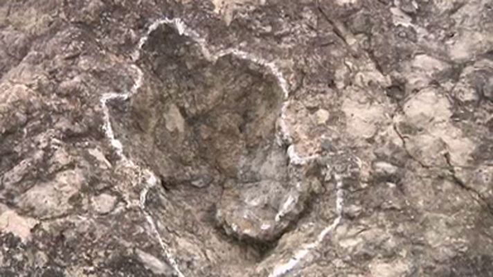 Conectando España - Ariño - Huellas de dinosaurios