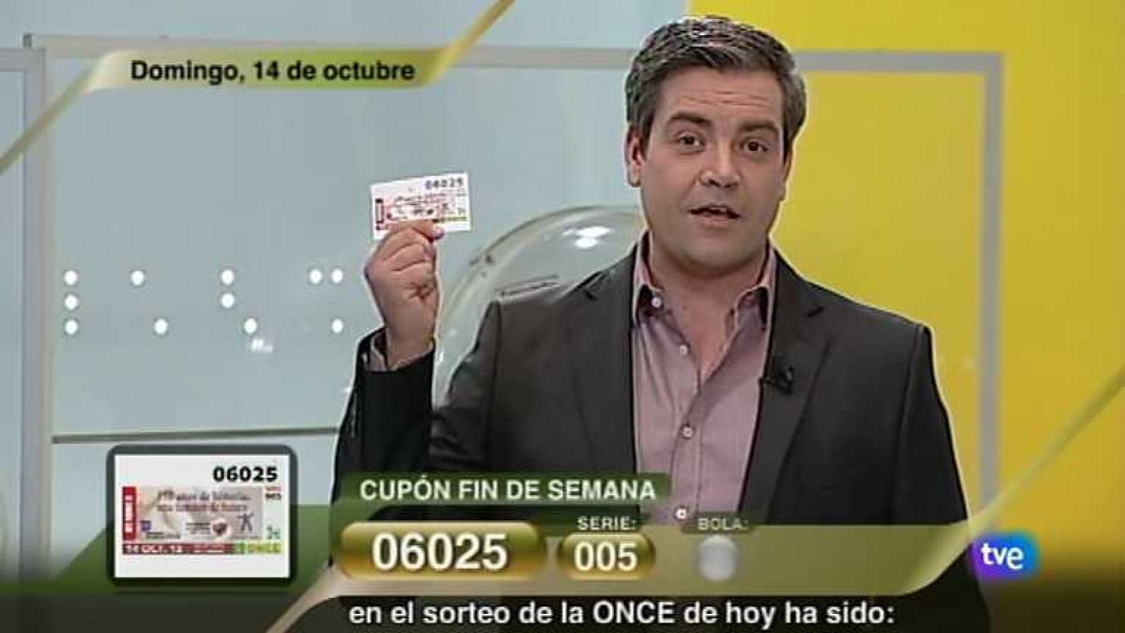 Sorteo ONCE - 14/10/12 - Ver ahora