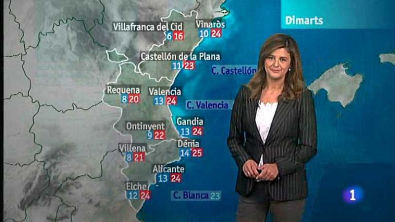 El tiempo en la Comunidad Valenciana - 15/10/12 - ver ahora