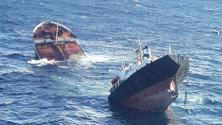 Telediario 1 - Comienza el juicio por el Prestige