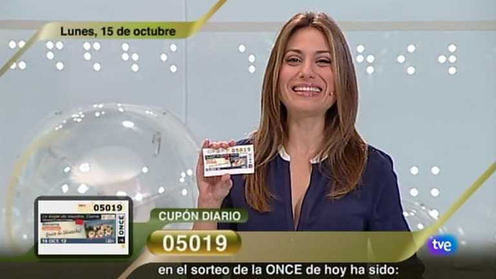 Sorteo ONCE - 15/10/12 - Ver ahora