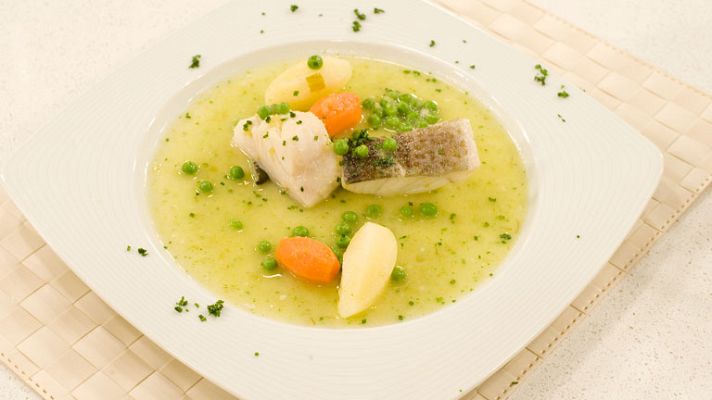 RTVE Cocina - Bacalao con crema verde de pimiento