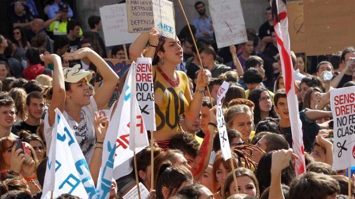 Telediario 1 - Huelga en Educación Secundaria