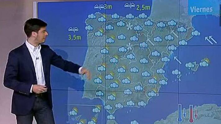 El tiempo - Previsión de lluvias durante este viernes y el fin de semana
