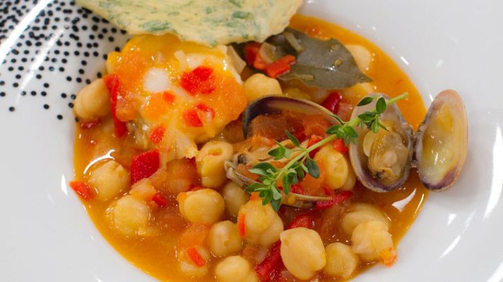 RTVE Cocina - Garbanzos con almejas y rape