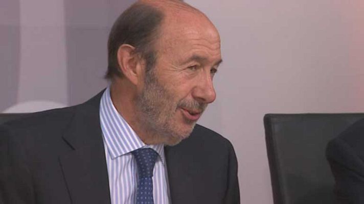 Telediario 1 - Rubalcaba evita hacer declaraciones