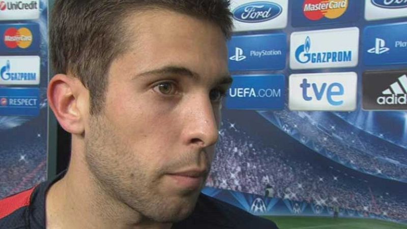 El lateral izquierdo del FC Barcelona, Jordi Alba, ha celebrado su primer gol en el Camp Nou como azulgrana, un tanto que además le ha dado la victoria a su equipo ante el Celtic de Glasgow.