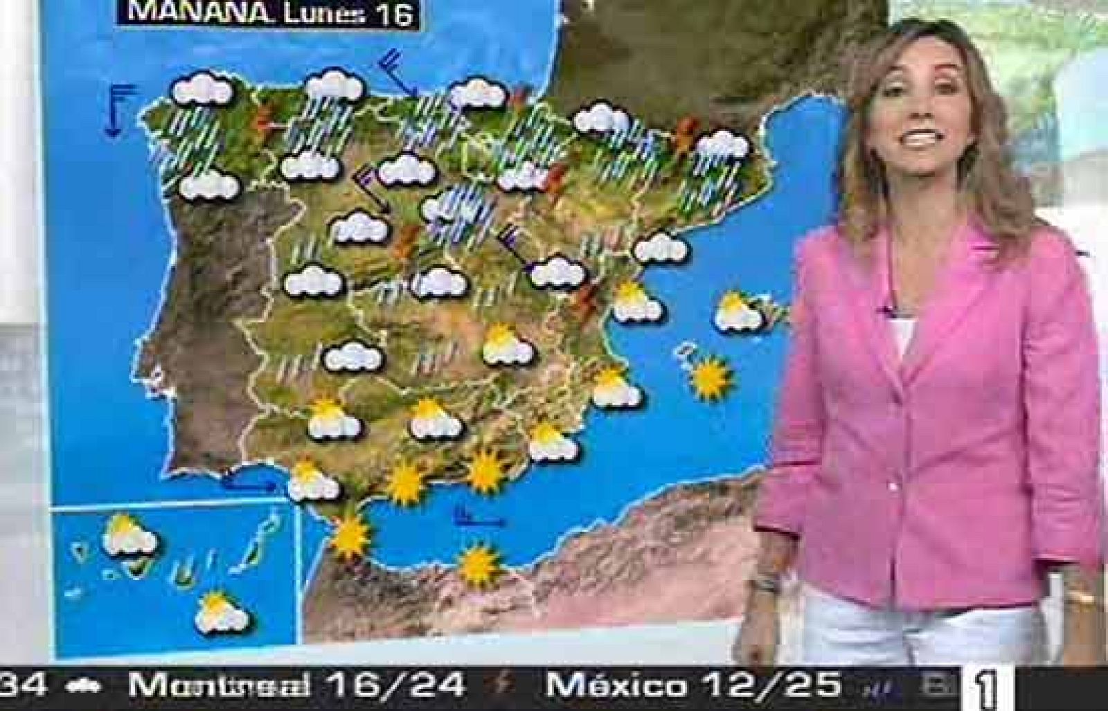 Chubascos para el lunes