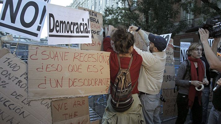 Telediario 1 - La protesta frente al congreso acaba sin incidentes
