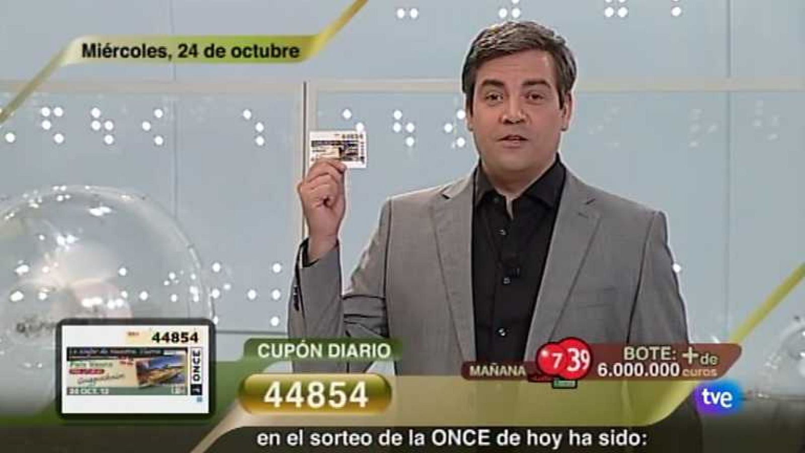 Sorteo ONCE - 24/10/12 - Ver ahora