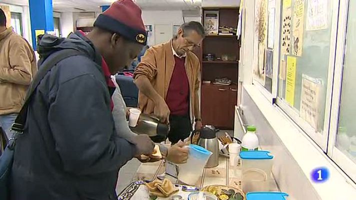 Telediario 1 - Donación a Caritas