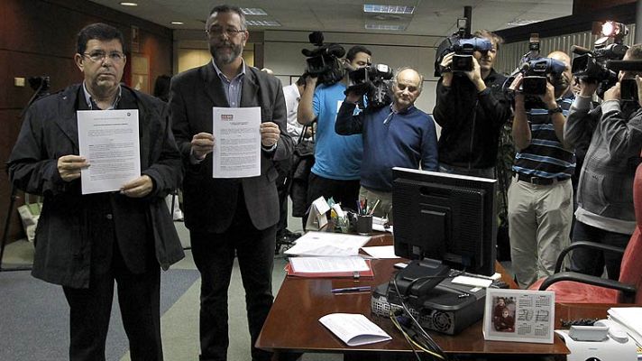 La tarde en 24h - CC.OO. y UGT presentan huelga 14N