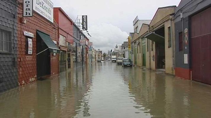 Telediario 1 - Málaga muy afectada por el temporal