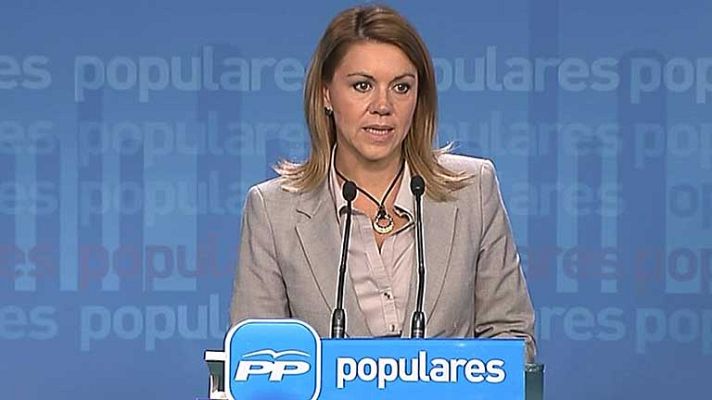 Telediario 1 - Cospedal pregunta sobre el PSC
