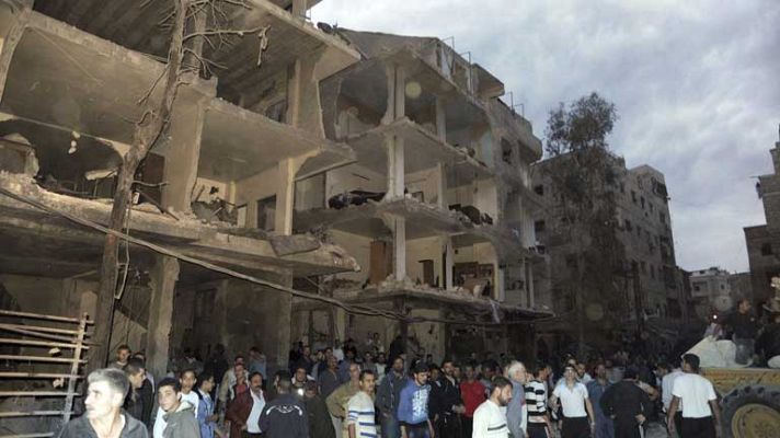 Telediario 1 - Atentado en Damasco, Siria