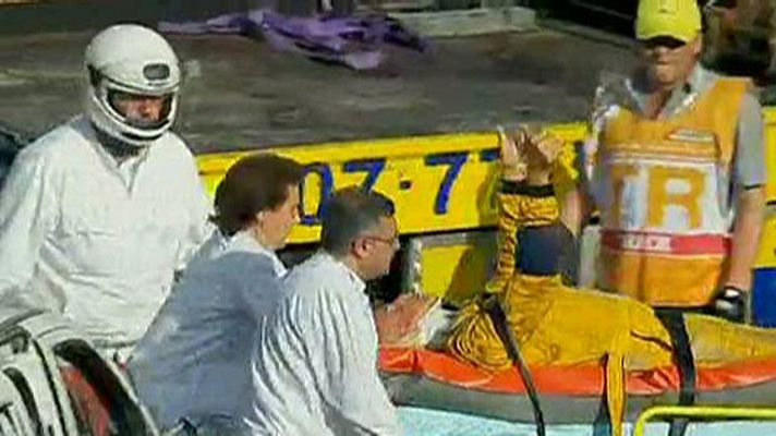 Telediario 1 - Accidente en clásicos de Fórmula 1