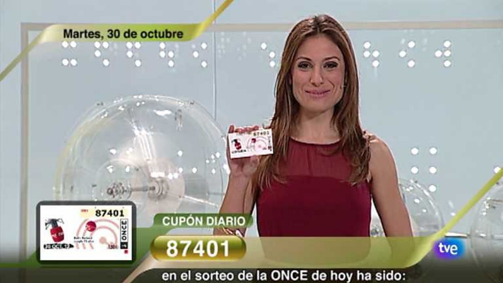 Sorteo ONCE - 30/10/12 - Ver ahora