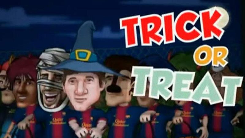 Los dibujos animados del Barça celebran así una noche especial. Y éste es el video que hace unas horas ha publicado el Barcelona para celebrar Hallowen. Se trata de los Barça-toons, que en esta ocasión se han disfrazado de muy diversas maneras para l