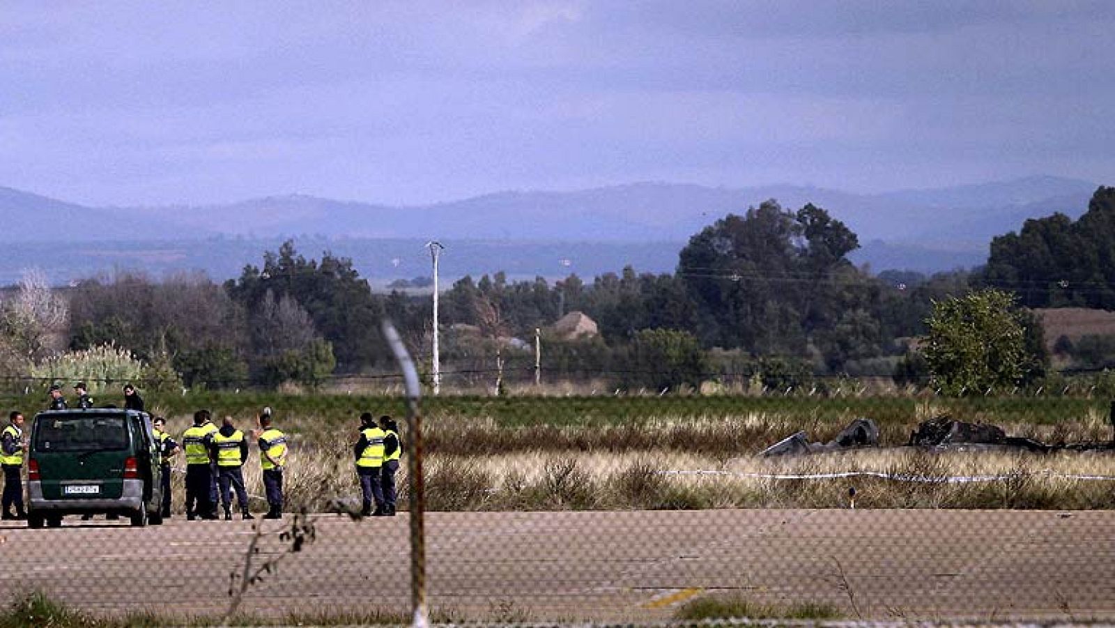 Un muerto al colisionar un F-5 cerca de la base aérea de Talavera la Real, Badajoz