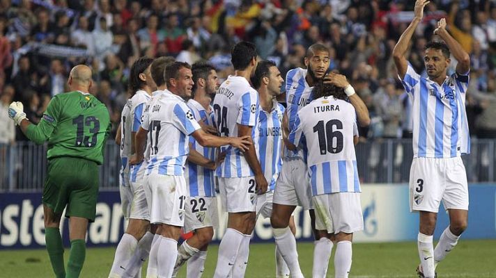 Telediario 1 - El Málaga, intratable, a pesar de los atrasos a los jugadores