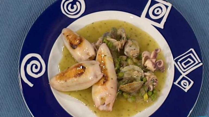 Cocina con Sergio - Chipirones rellenos en salsa verde  - Ver ahora