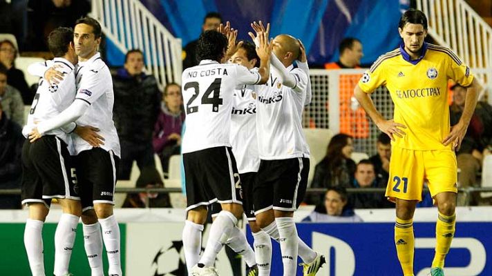 Telediario 1 - Nueva victoria del Valencia ante el Bate Borisov