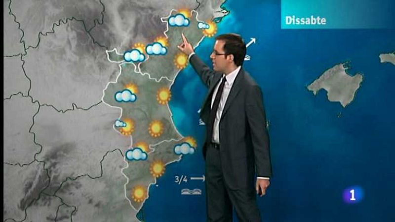 La previsión del tiempo en la Comunidad Valenciana.