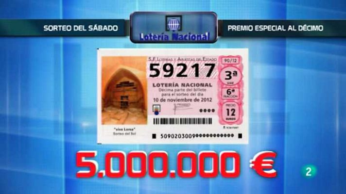 Loterías - Lotería viajera - 10/11/12