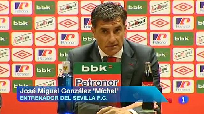 Telediario 1 - Rapapolvo de Míchel al Sevilla