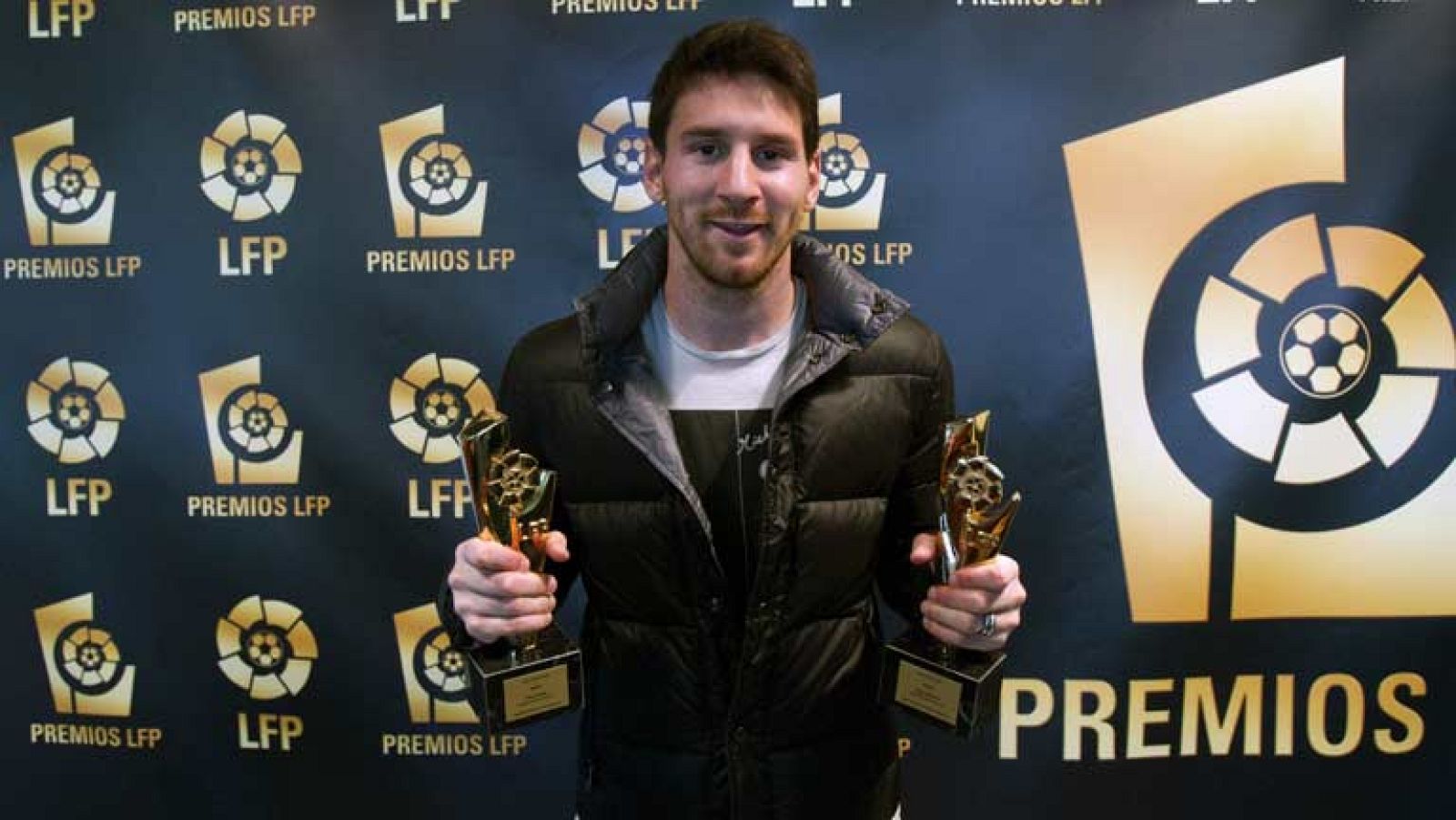 Leo Messi ha sido designado aquí en España por la Liga de Fútbol Profesional como el mejor jugador de la temporada pasada.
