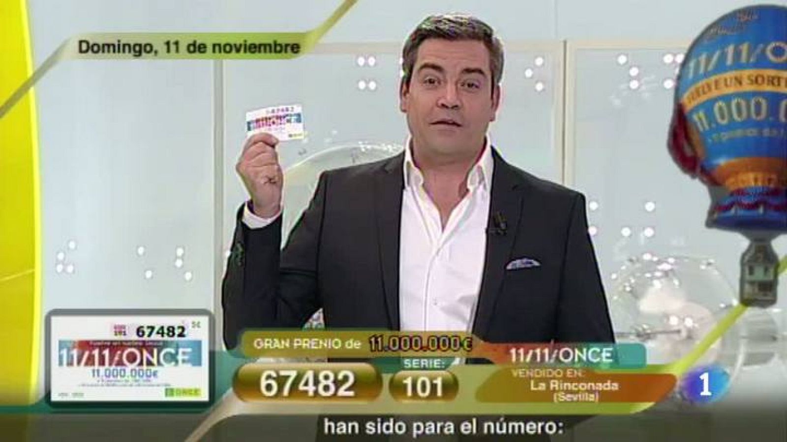 Sorteo ONCE - 11/11/12 - Ver ahora