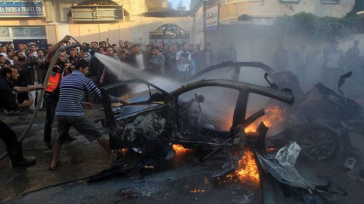 Telediario 1 - Israel mata al jefe del brazo armado de Hamás en un ataque múltiple en Gaza