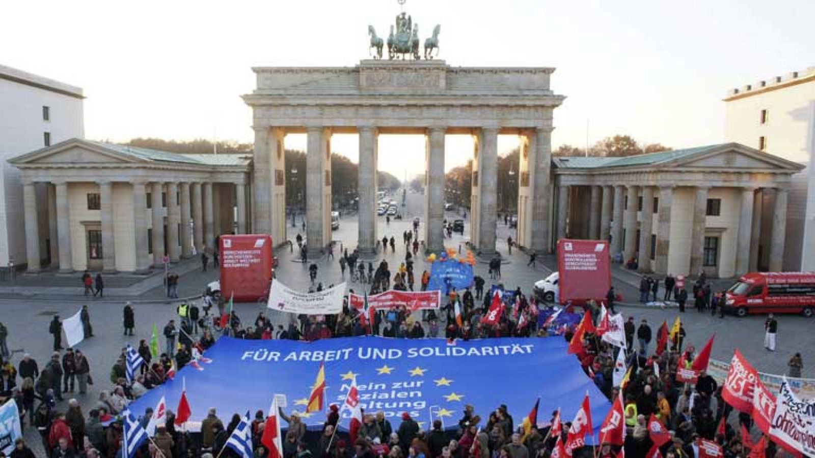 Las manifestaciones recorren las principales calles de Portugal, Roma, Berlín y París