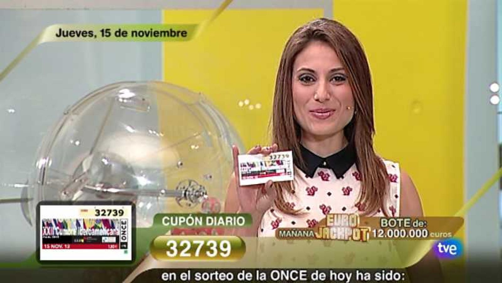 Sorteo ONCE - 15/11/12 - Ver ahora
