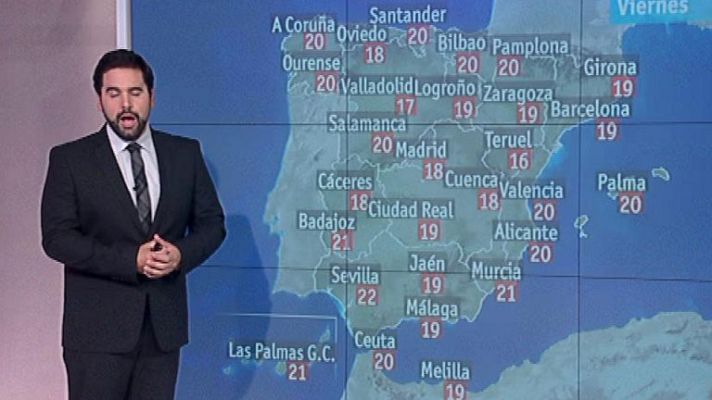 El tiempo - Se extienden las lluvias y las temperaturas siguen altas