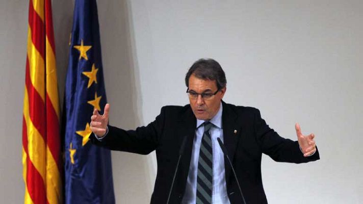 Telediario 1 - Campaña electoral en Cataluña