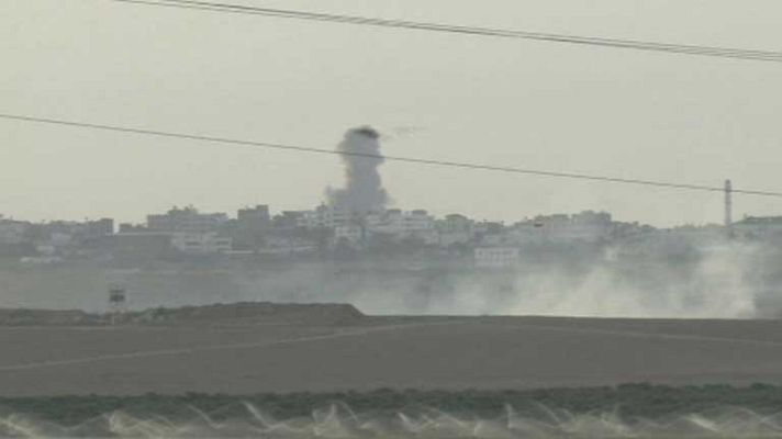 Telediario 1 - Bombardeos en Gaza