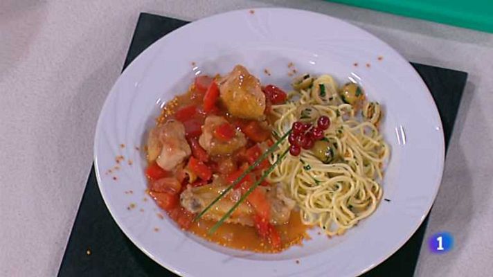 Cocina con Sergio - Pollo de corral al chilindrón