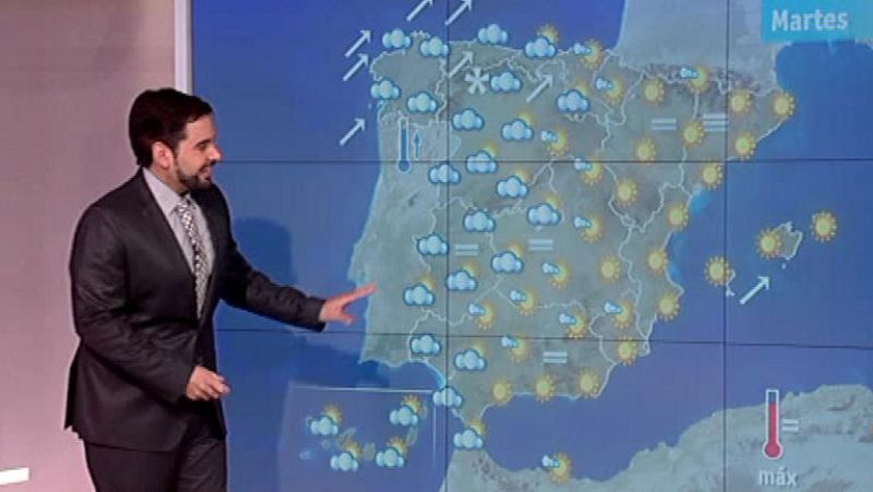 Lluvias en Galicia, nubes en el resto de la mitad oeste y aumento del frío