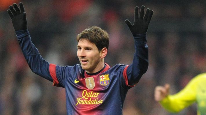 Telediario 1 - Messi acecha a Müller tras su doblete en Champions