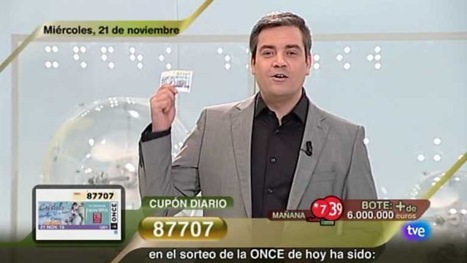 Sorteo ONCE - 21/11/12 - Ver ahora