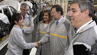 Rajoy visita la planta de Renault en Palencia