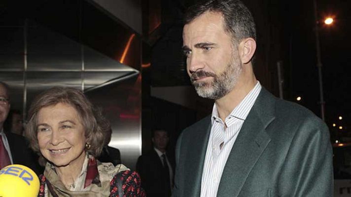 Telediario 1 - Visitas al rey