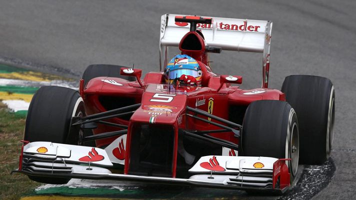 Telediario 1 - La lluvia podría beneficiar a Alonso en Brasil