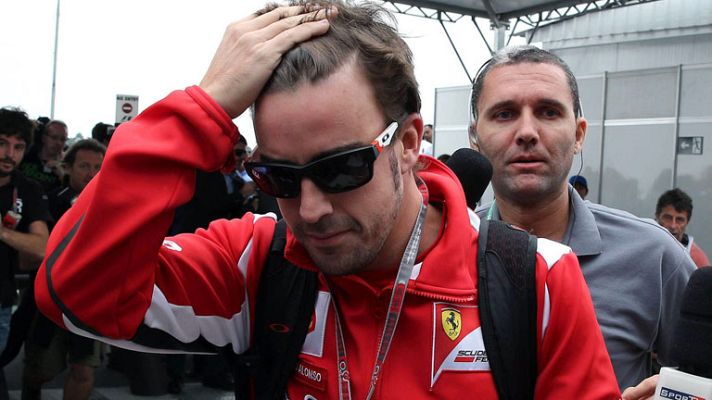 Telediario 1 - Alonso, pendiente del cielo en el GP de Brasil