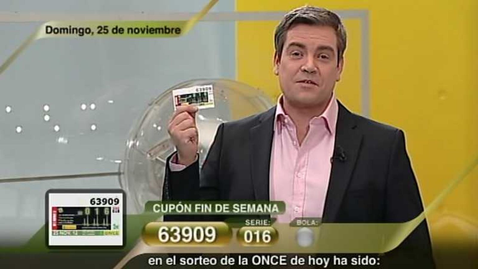 Sorteo ONCE - 25/11/12 - Ver ahora