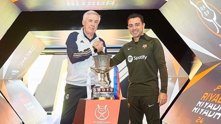 - Cruce de elogios entre Ancelotti y Xavi antes de la final de la Supercopa