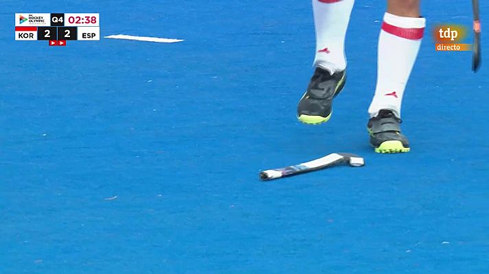Hockey hierba y sala - Hockey | Un stick partido a la mitad en el España 2-2 Corea