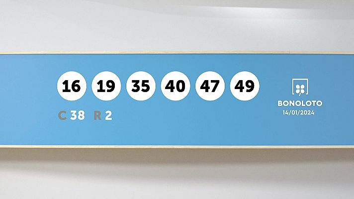 SELAE - Sorteo de la Lotería Bonoloto del 14/01/2024